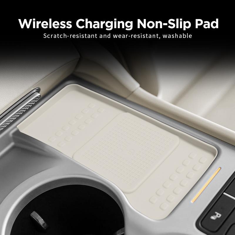 For 25 IONIQ9 Central Control Wireless Charging Silicone Anti Slip Pads, Automotive Specific Modification Accessories