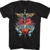 Bon Jovi Heart Black Adult T-Shirt Tee