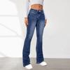 Temperament commuter jeans women's clothing washed slim-fitting and thin pants
