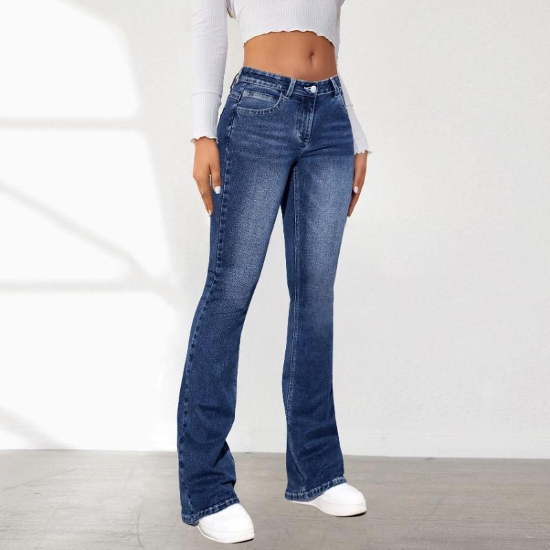 Temperament commuter jeans women's clothing washed slim-fitting and thin pants