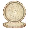 10pcs 7-inch/9-inch Retro Imitation Wood Grain Disposable Plate Paper Tray Birthday Party Holiday Party Decoration Household Ite