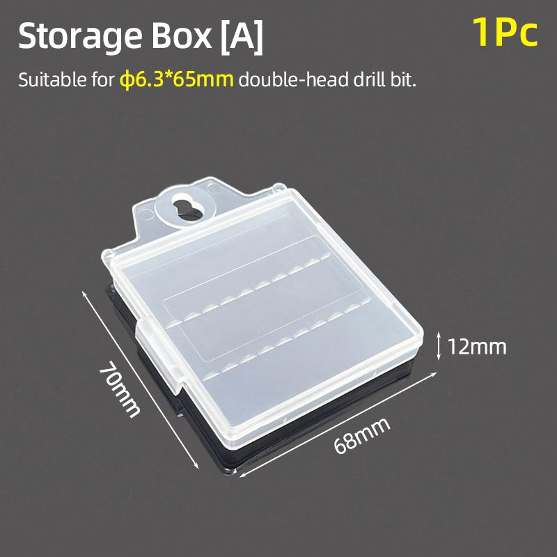 Drill Bit Storage Box Double Head Screwdriver Bit Organizer Case Box Accessories Tool Plastic Box Empty Drill Packaging Case