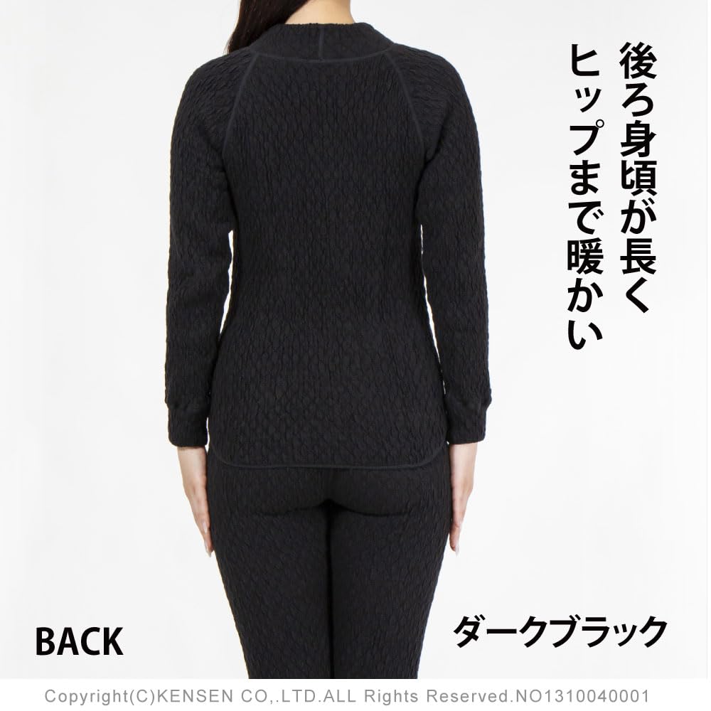 Hidamari Everest Thermal Dark Gray Women's High-Neck Shirt, Innerwear, Sapium, Triple-Layer Construction, Medium, [EVNS841-DGY]