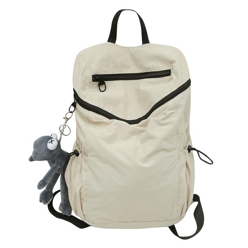 Backpack Fashion College Student Simple Casual School Bag Large Capacity Junior High School Student Storage Bag single pack
