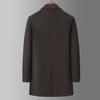 2025 Men's Luxury Woolen Down Coat - Double-Sided, Plus Size, Warm & Lightweight for Autumn/Winter Business Wear