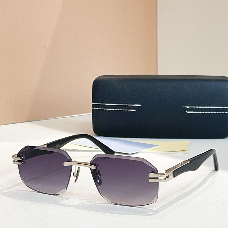 

Оригинальные солнцезащитные очки High Street с градиентно-коричневыми линзами с бриллиантовой огранкой, без оправы, из ацетата, для мужчин Z134, роскошная ручная работа As pictures