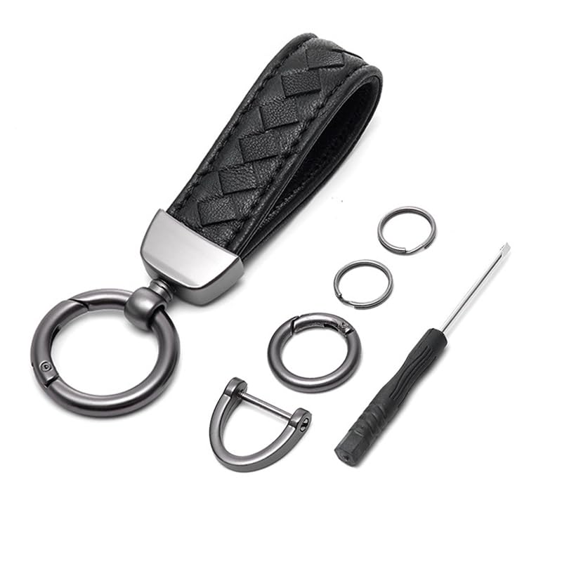 BetterJonny 2-Piece Key Chain, Carabiner, Zinc Alloy Fashionable Keychain, Horseshoe Ring, Easy to Install