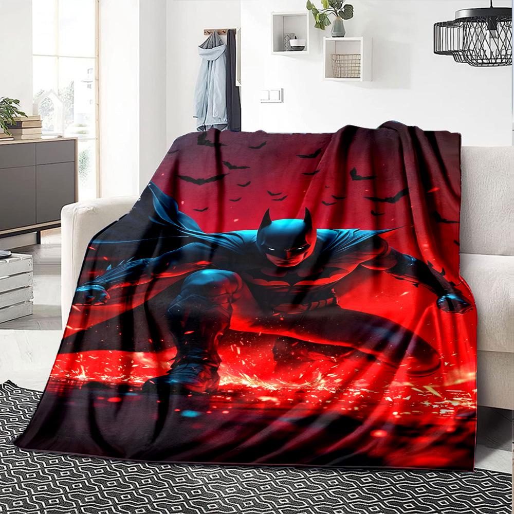 Yellow Batman Blanket Warmthful Decor Perfect for Bed Chair Office Chair for All Seasons Warmthful Decor Unique Gift for Family and Friends Camping
