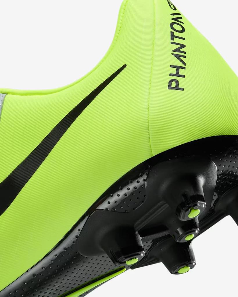 Nike Phantom GX 2 Academy HG Soccer Size Soccer Shoes for Hard Dirt and Artificial Men's Cleats, 27.5cm, Low-Cut, Ground, Turf, Volt/Yellow/Gray,