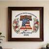 America's 250th Anniversary Cross Kit, DIY Personalized Patriotic Embroidery, Pre Printed Cross Kits For Beginners,Stamped Decor Commemorative