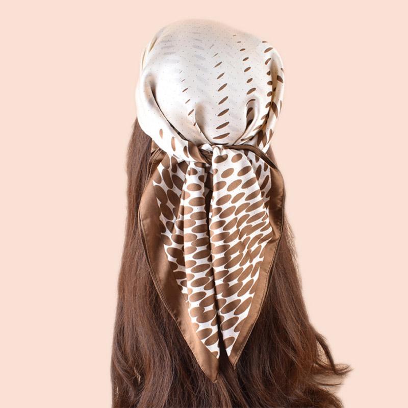 High Quality Silk Square Scarf Women Satin Bandana Print Scarves Head Band Fashion Lady Hair Shawl Wrap Female Neckerchief Hijab