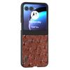 For Motorola Razr 50 5G Case Ostrich Texture Genuine Cow Leather+PC Phone Cover