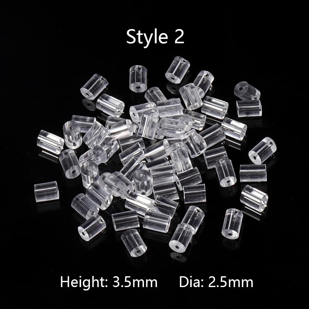 200pcs Rubber Earring Back Stoppers Ear Stud Post Nuts Earback Accessories for Jewelry Making Wholesale Handmade Crafts DIY