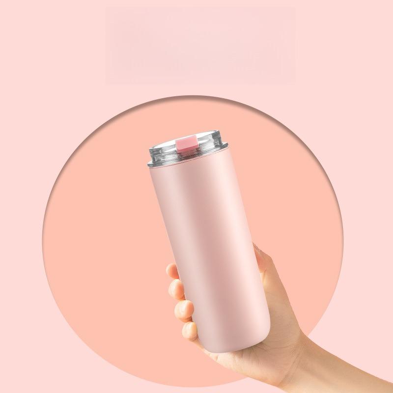 280/480ml Compact Lightweight Insulated Tumbler, Stainless Steel Water Cup with Straw for School Gym