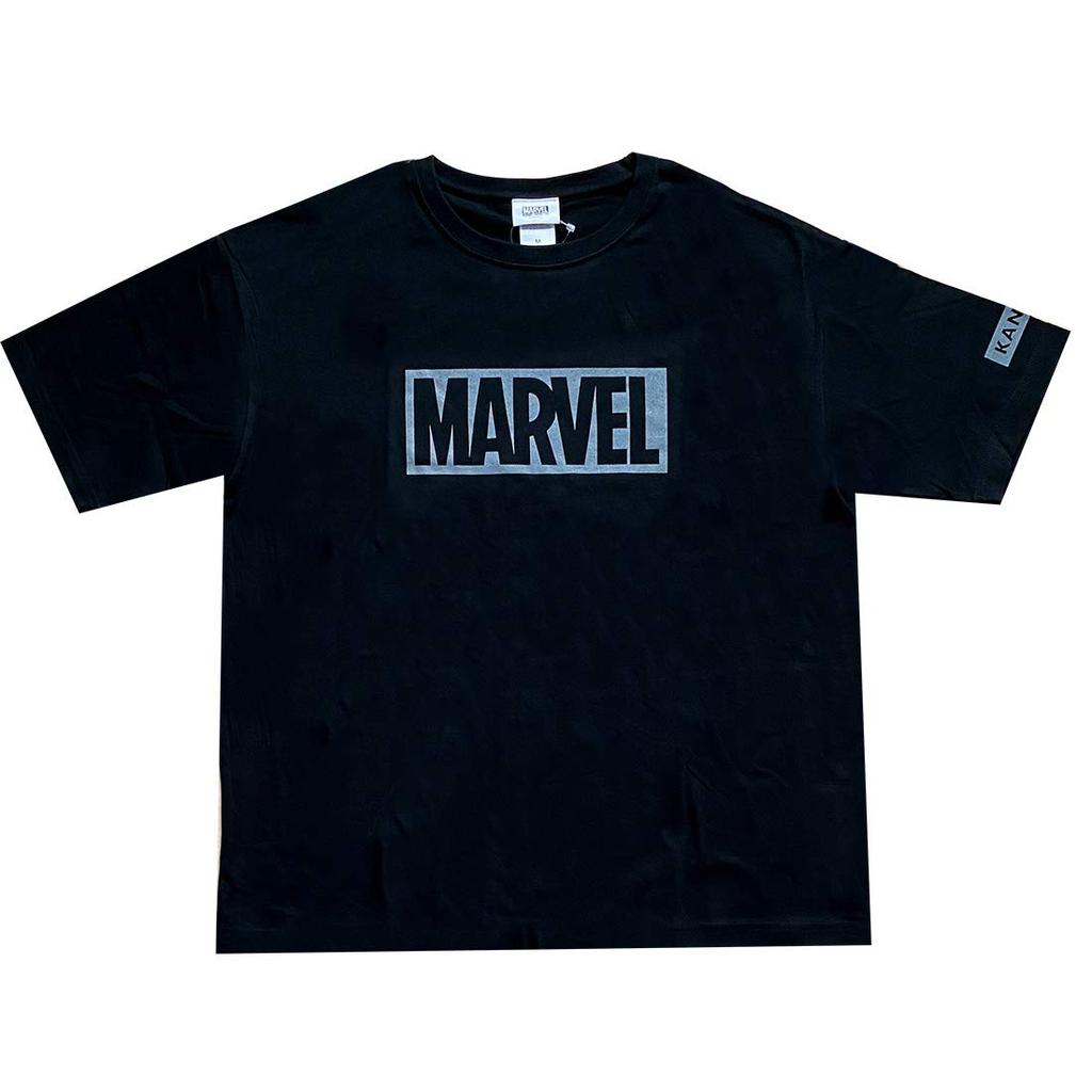 Small Planet Marvel Box Logo Marvel Size M T-Shirt, Kangol, Black, (SPKG3474)