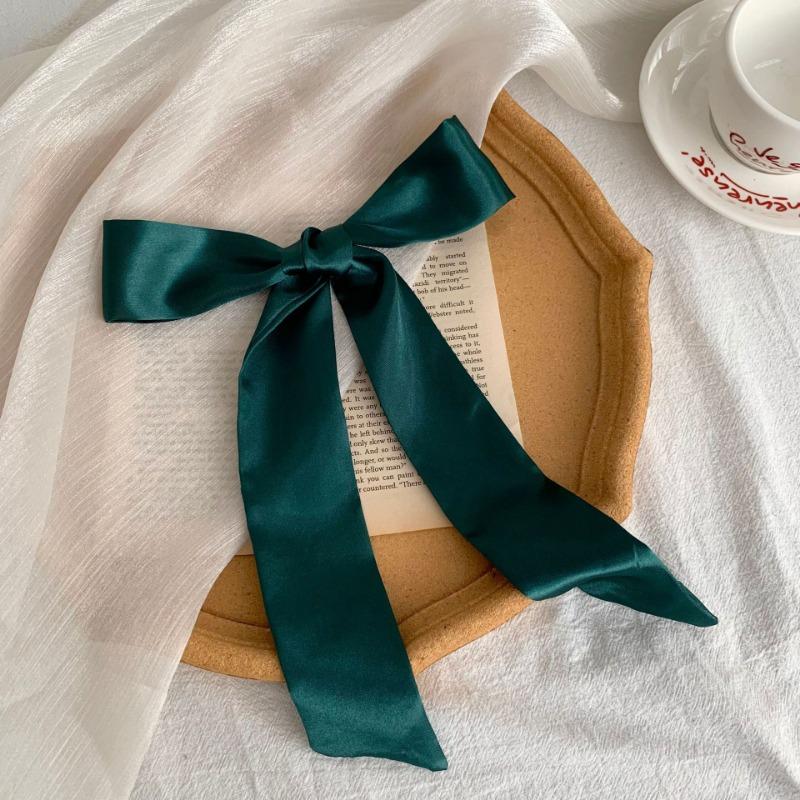 Imitation silk scarf, long strip, high-end feeling, multi-purpose neck protector, small scarf, tied bag, streamer, headscarf, headband, waist belt.