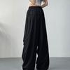 Women's Straight Leg High Waisted Drawstring With Pocket Solid Color Pants