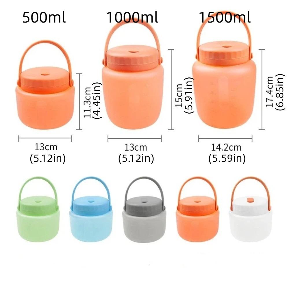 Leak-Proof Silicone Food Storage Containers Large Caliber Heat Resistant Food Airtight Bags with Handle Beverage Juice Cup