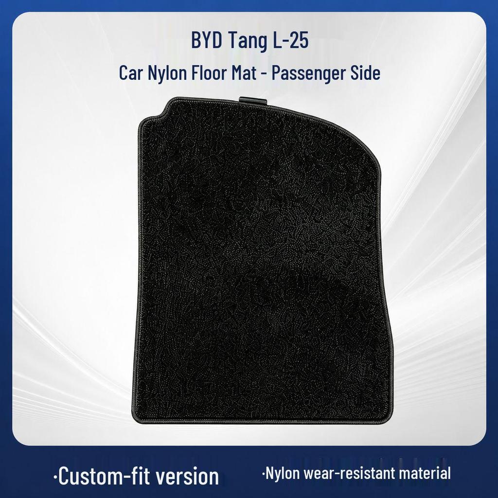 Black Nylon Velour Floor Mats for BYD Tang L-25 Model