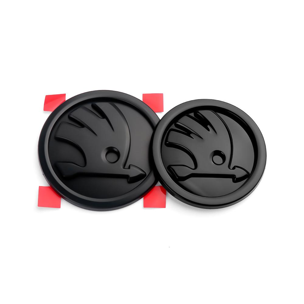 

2pcs Car Front Hood Badge Rear Trunk Emblem Replacement Sticker For Skoda S Octavia 2 3 Kodiaq Fabia Karoq Superb 3 Scala VRS A5 2PC 80mm