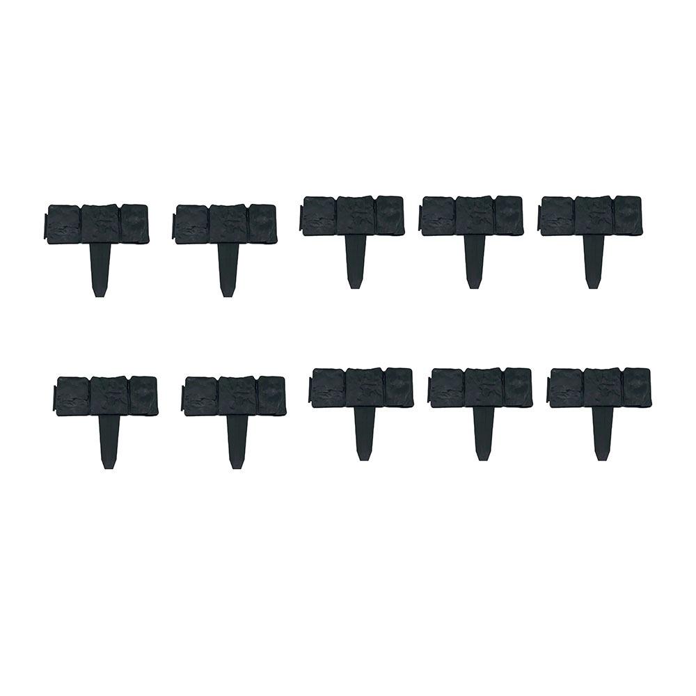 10Pcs Moisture-resistant Corrugated Fence Weatherproof Flower Bed Edging Fence Garden Decoration