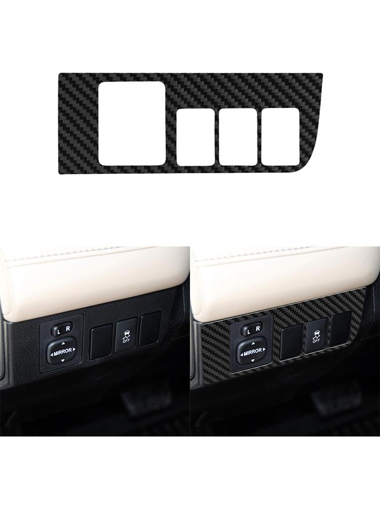 Black For Toyota RAV4 2013-2015 Car Interior Button Panel Decoration Protection Carbon Fiber Sticker Auto Styling Accessories