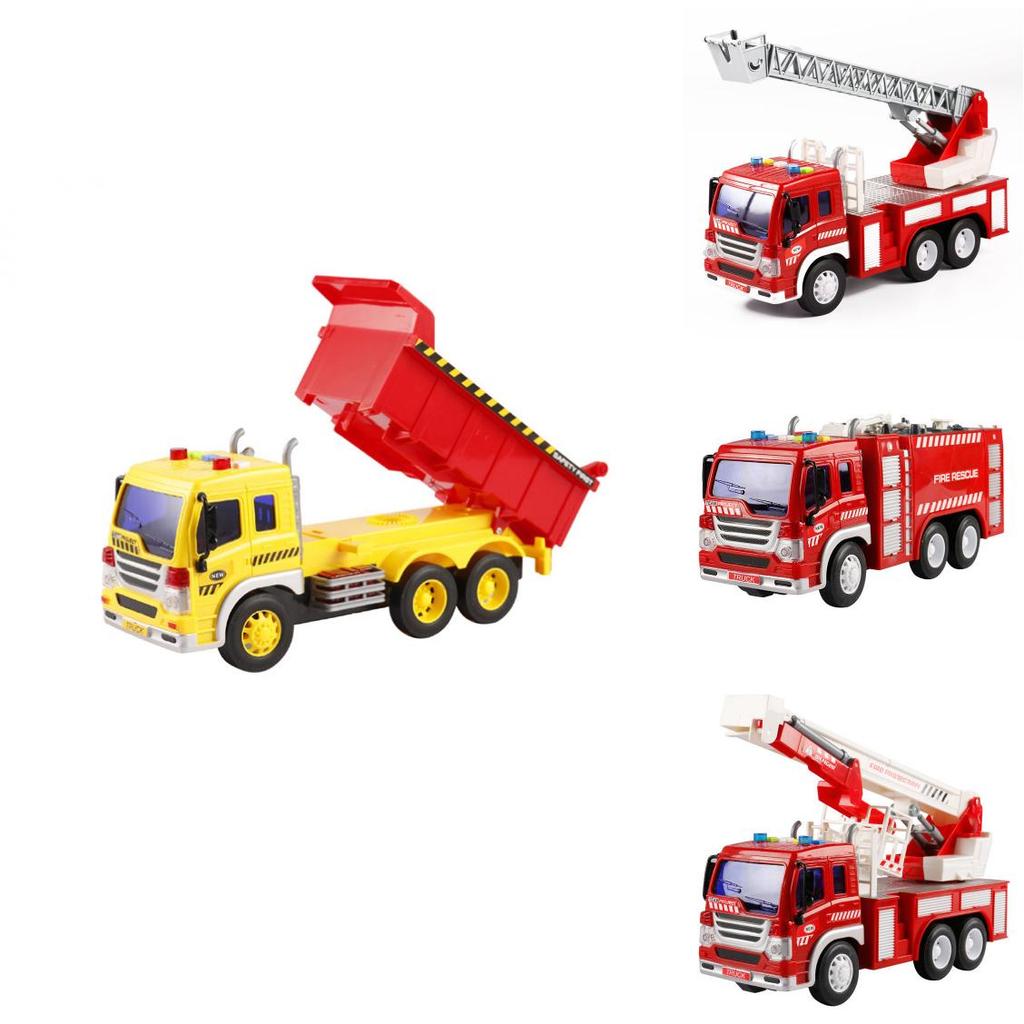 Fire Rescue 1:16 Scale Inertia Toy With Flashing Lights And Sound For Kids