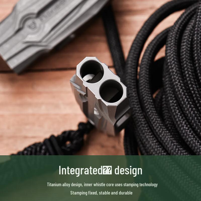 NuFeng Outdoor Titaniumlegering Survivalfluitje