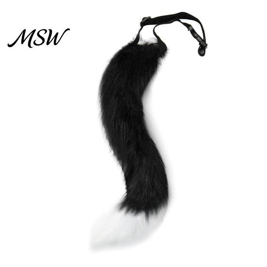 Cosplay Furry Tail Plush Fox Mask, Fluffy Tail, Costumes Props, Fuzzy Animal Mask Set for Costume Party Anime Convention And Role Play Accessories