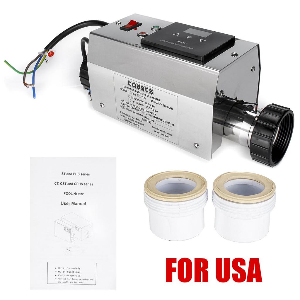 Chauffe-Piscine 11KW - Thermostat Pour Piscine Ou Baignoire, 220V, Avec Technologie Flow-TEMP