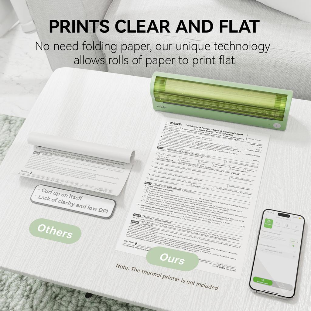 PeriPage 2 Rolls Thermal Paper Compatible with PeriPage A40 Thermal Printer QuickDry Perfect for