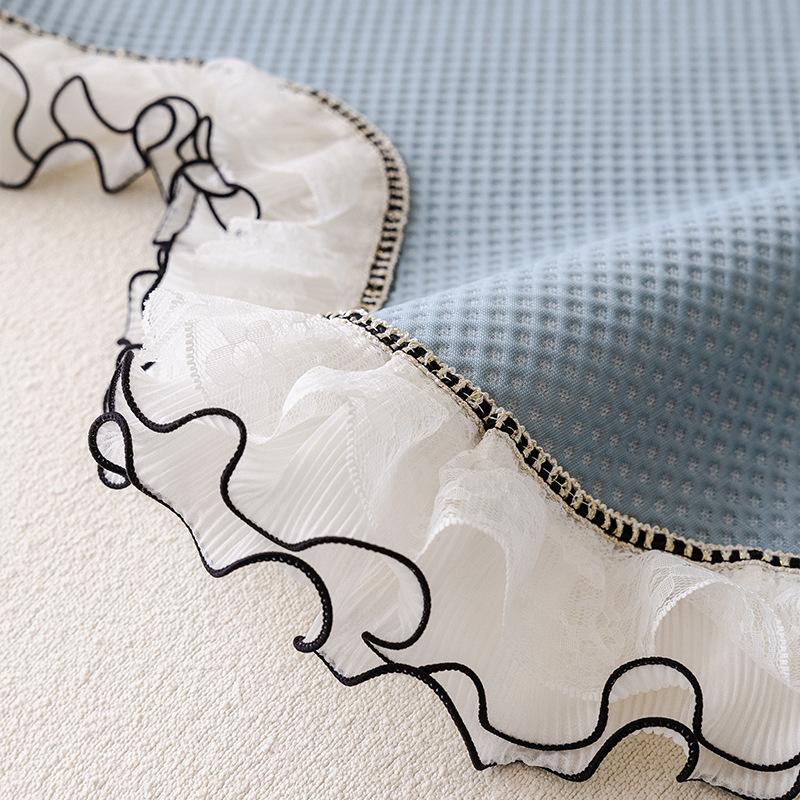 French Cream Wind Cooling Sofa Cushion  New Straight Row One-Piece Combination Sofa Seat Cushion Fixed Cover