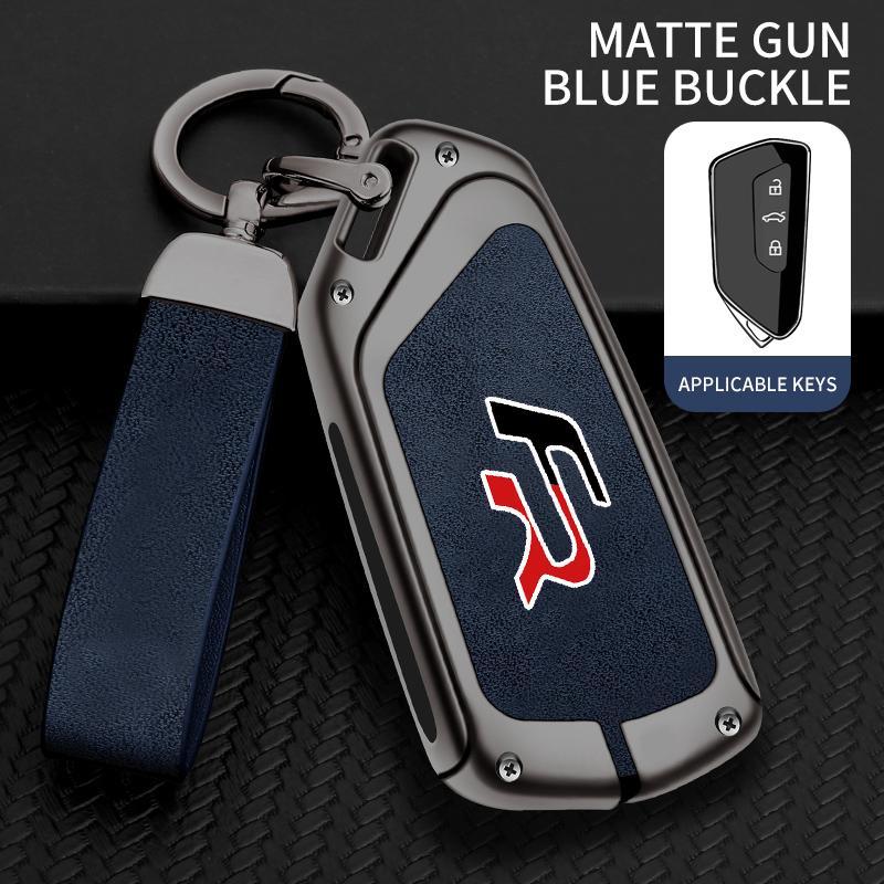 Vrdpn5 Suitable for Seat Ateca Leon FR 2 Ibiza Zinc Alloy Car Key Cover High-end Genuine Leather Car Key Case Buckle Auto Accessories