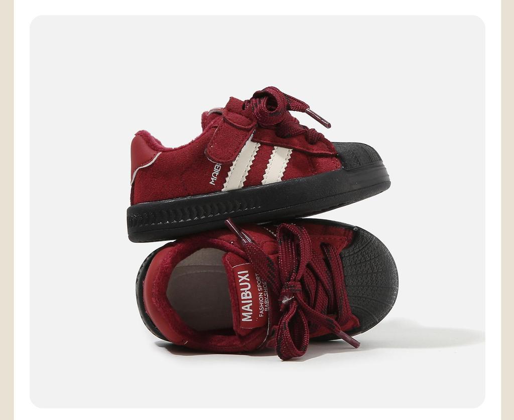 2025 Winter Baumwoll Lauflernschuhe für Babys und Kleinkinder mit Muschelkappe für Jungen und Mädchen