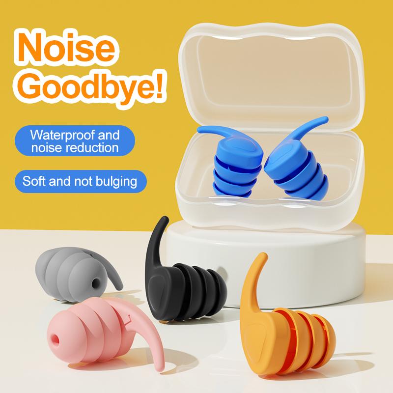 Silicone Swimming Ear Plugs Waterproof Soundproof Ear Plugs Ear Protector Plugs for Adults Swimmers Pool Surfing Shower Sleeping