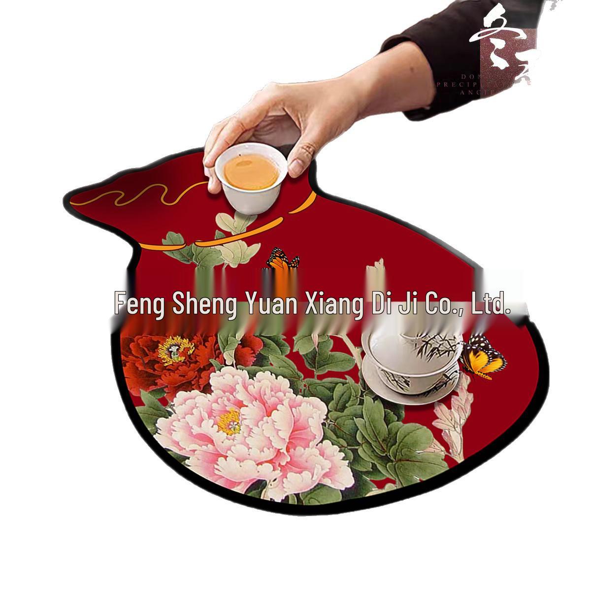 Chinese Diatom Mud Lucky Bag Kitchen Mat: Absorbent, Anti-Slip, Stain-Resistant Coaster for Cups and Bowls 30x40cm Diatom Mud