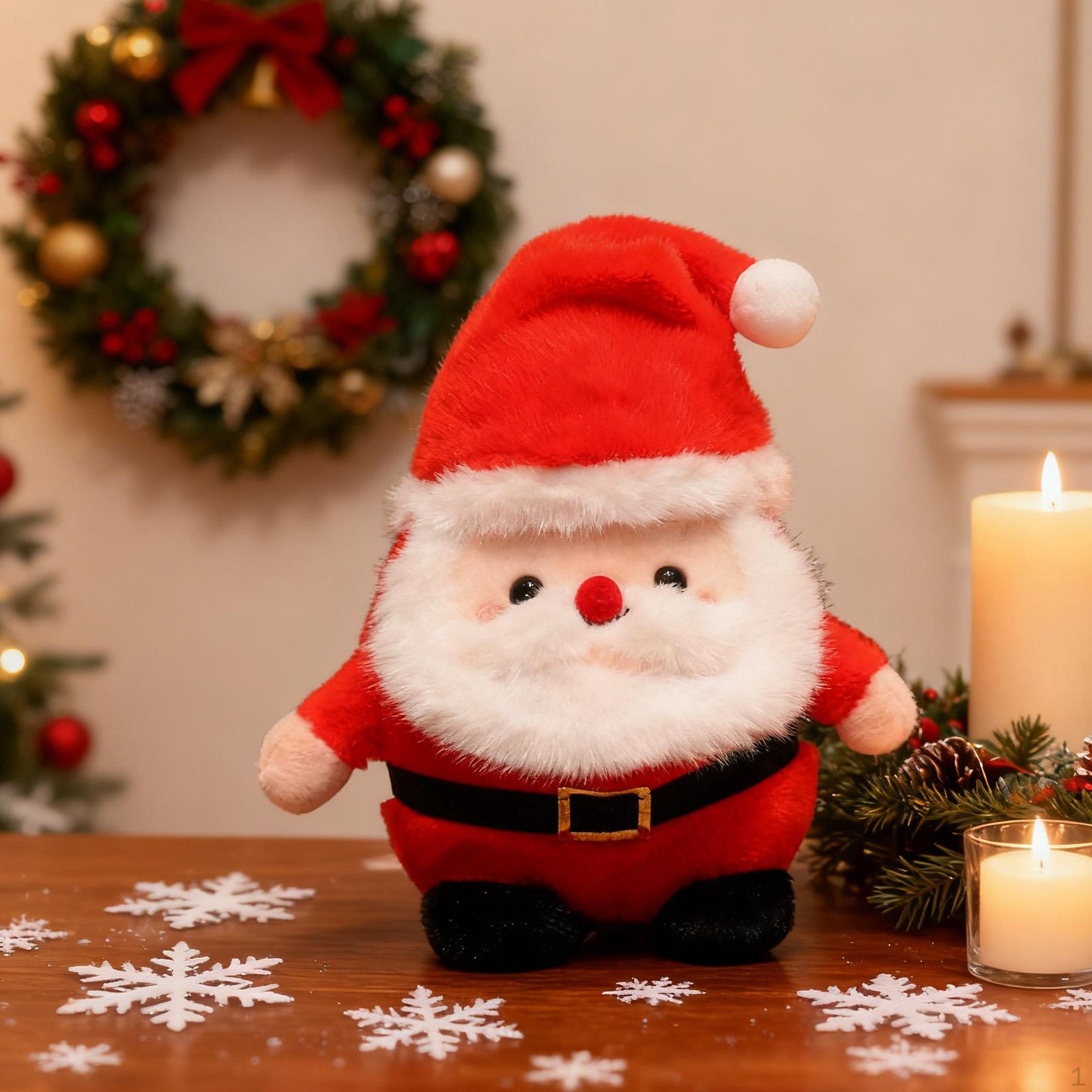 

Christmas Toy Santa Claus Cartoon Collection Xmas Ornament Stuffed Doll Decoration for Room 22cm