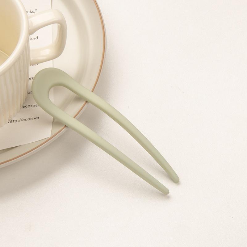 1 Pcs Fashionable High-end Candy Colored Hair Sticks U-shaped Headwear Women's Elegant And Sexy Hairpin Girl Styling Accessories