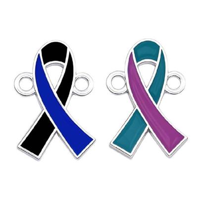 Artistic Ribbon Resin Drop Pendants For DIY Necklace Bracelet Alloy Jewelry Components Gift Ready