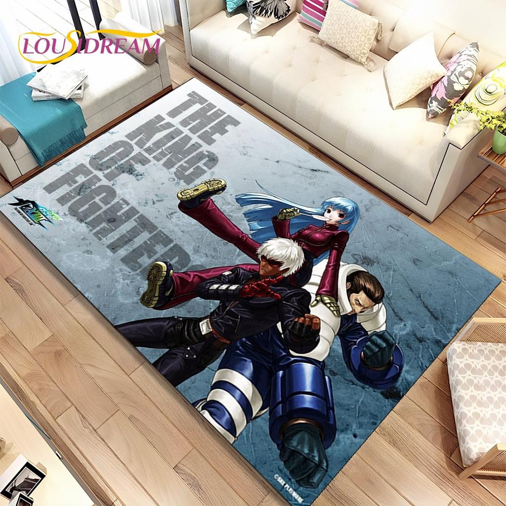 3D King of Fighters Retro Game Gamer Area Rug,Carpet Rug for Home Living Room Bedroom Sofa Doormat Decor,kids Non-slip Floor Mat