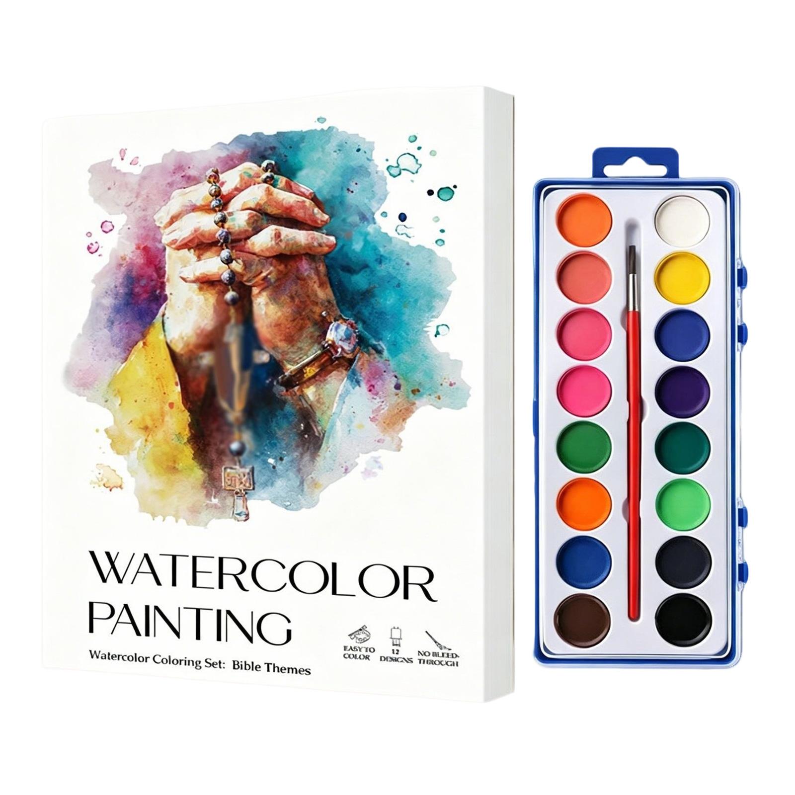 

Watercolor Coloring Set, For Painting Practice One Size белый