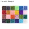 Kit de perles de rocaille colorées 2 mm Petites perles de verre Ensemble de perles lettres acryliques Avec boîte organisatrice Pour la fabrication de bijoux Collier Bracelet DIY