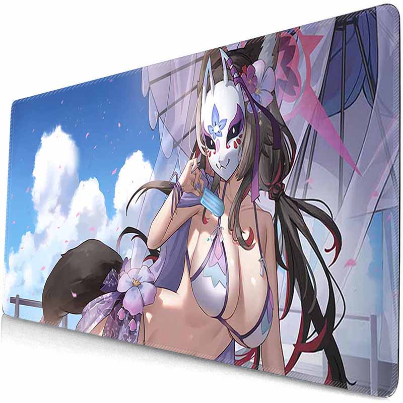 Wakamo Kosaka Anime BA  Mouse Pad XXL Gaming Mousepad HD Gamer Accessories Large B-Archive MousePads PC Carpet With Backlit