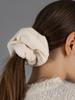 Pearly More Fleece Cream Scrunchie