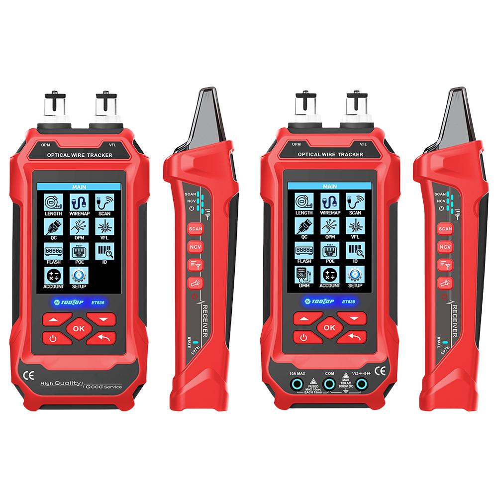 Network Cable Tester Network Tester Cable Toner Rechargeable Ethernet Wire Tester Multi-Function POE Wire Tracer Network Repair
