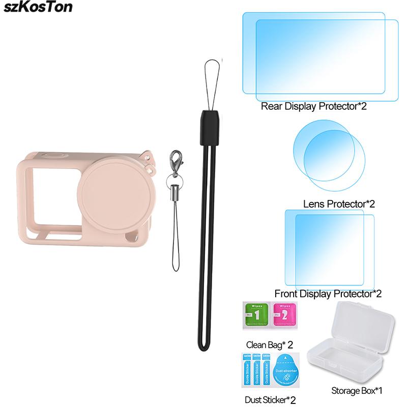 Case for DJI Osmo Action 6 Silicone Cover With Lens Protective Cap Anti-scratch Protector Shell Accessories