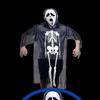 White-Haired Witch Skeleton Ghost Halloween Costume