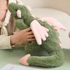 Cute Matcha Green Dragon Plush Toy Soft Stuffed Dragon Doll with Pink Wings Huggable Adorable Plushie for Girl Gift