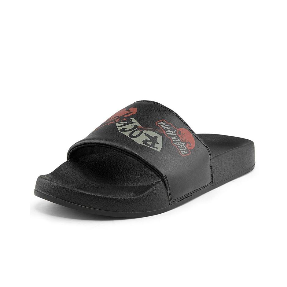 Kappa Back To Back Artist Collaboration Color Block Slide Sandals Unisex Footwear Black K0BX5LT05D-990