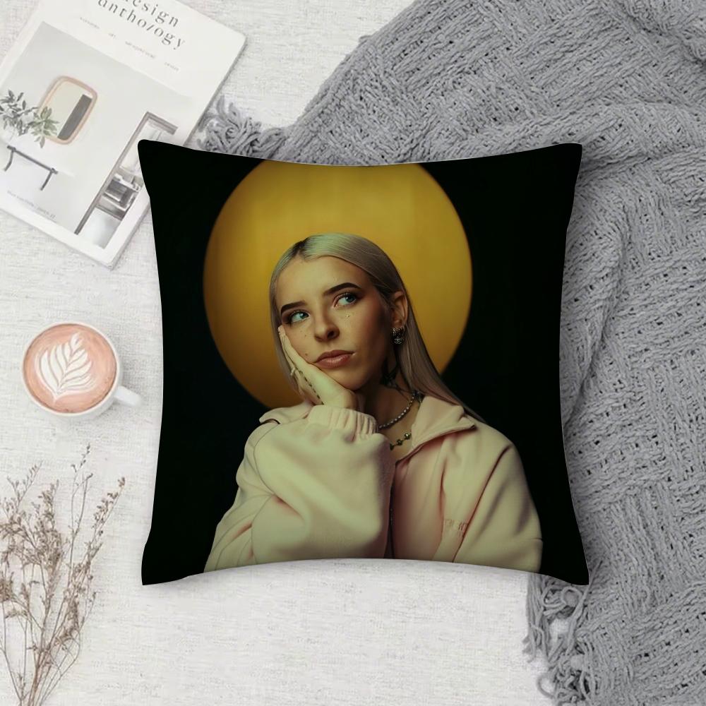 Singer Young Miko Pillow Case Square Double-Sided Printing Short Plush Sofa Cushion Cover Bedroom Pillow